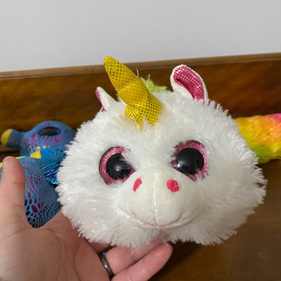 Lot of 4 plushes-3 TY Beanie Boos and 1 Fiesta Fursian Rainbow Unicorn - Picture 5 of 11